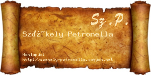 Székely Petronella névjegykártya